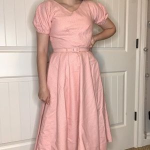 Vintage handmade 1940’s 1950’s puff sleeve dance dress.